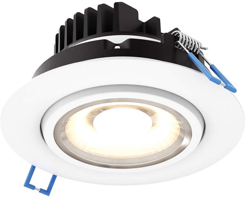 DALS Lighting GMB4-CC-WH Contemporary White LED 5CCT 4 Inch Round Gimbal Recessed Light Insert