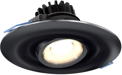 DALS Lighting LEDDOWNG4-CC-BK Contemporary Black LED 5CCT 4 Inch Round Gimbal Recessed Light Insert