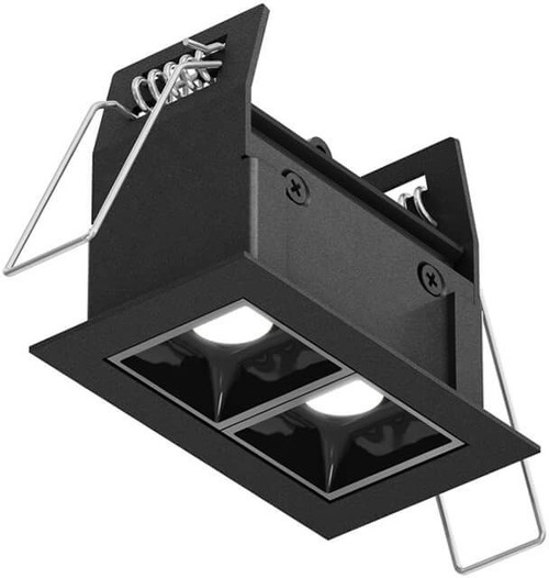 DALS Lighting MSL2-CC-BK Contemporary Black LED CCT 2-Light Microspot Recessed Lighting Insert