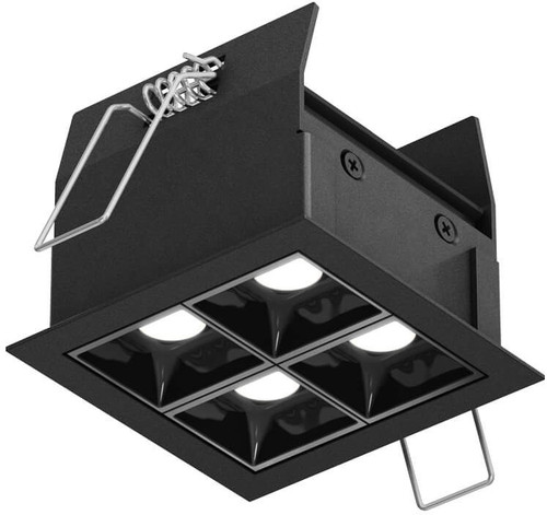 DALS Lighting MSL4-CC-BK Modern Black LED CCT 4-Light Microspot Recessed Lighting Insert