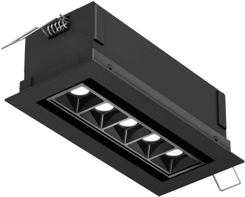 DALS Lighting MSL5G-CC-BK Contemporary White LED CCT 5-Light Microspot Down Lighting Insert