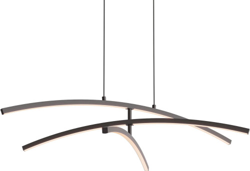 DALS Lighting W3PD36-CC-BK Sway Modern Black LED Island Light Fixture
