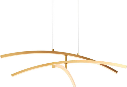 DALS Lighting W3PD36-CC-GD Sway Contemporary Black LED Island Light Fixture