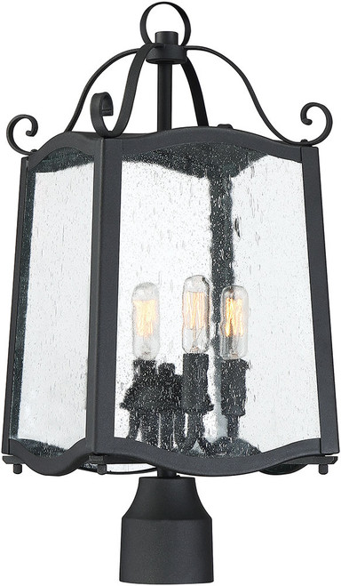 Designers Fountain 94796-BK Glenwood Traditional Black Exterior Lighting Post Light