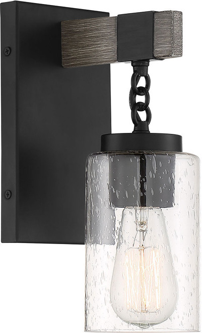 Designers Fountain D202M-1B-MB Fulton Modern Matte Black Lamp Sconce
