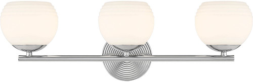 Designers Fountain D251H-3B-PN Moon Breeze Polished Nickel HalogenXenon 3-Light Bath Sconce