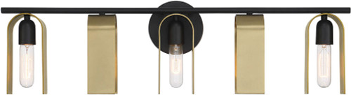 Designers Fountain D263M-5B-MB U Turn Contemporary Matte Black 5-Light Bathroom Vanity Light Fixture