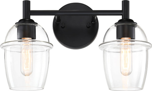 Designers Fountain D310M-2B-MB Summer Jazz Contemporary Matte Black 2-Light Vanity Lighting Fixture