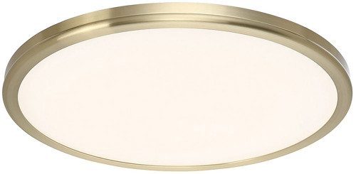 dweLED by WAC FM-4622-BR Geos Modern Brass LED 22.25" Flush Ceiling Light Fixture