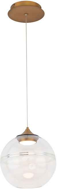 dweLED by WAC PD-20010-AB Bistro Modern Aged Brass LED Mini Pendant Light