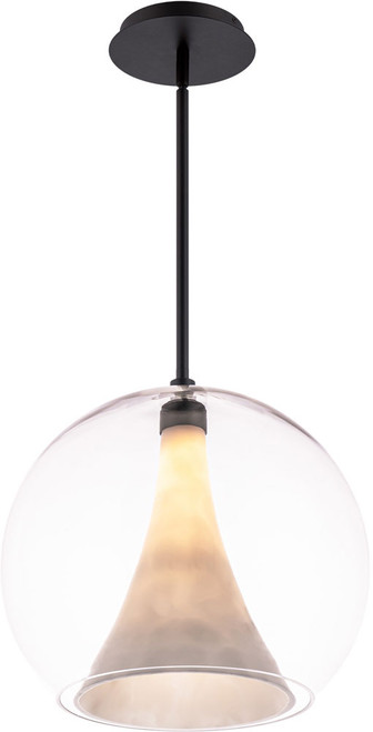 dweLED by WAC PD-25314-BK Chantilly Contemporary Black LED Hanging Lamp