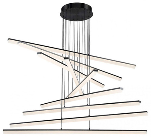 dweLED by WAC PD-29809-BK Stack Modern Black LED Multi Lighting Pendant