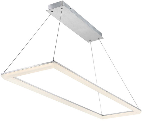 dweLED by WAC PD-29858-AL Frame Modern Brushed Aluminum LED Island Light Fixture