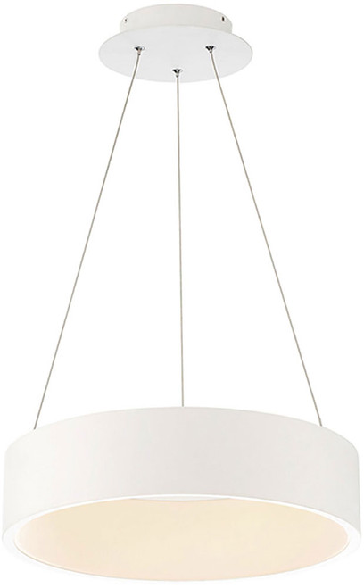 dweLED by WAC PD-33718-WT Corso Modern White LED 18" Drum Ceiling Pendant Light