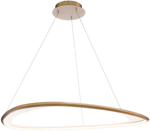 dweLED by WAC PD-41442-AB Oyster Contemporary Aged Brass LED Pendant Light Fixture