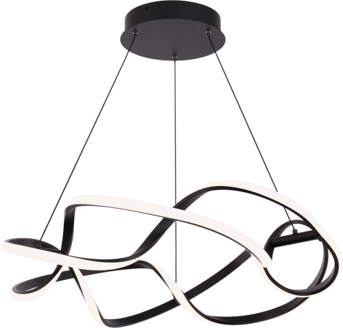 dweLED by WAC PD-47828-BK Interlace Contemporary Black LED Pendant Lamp