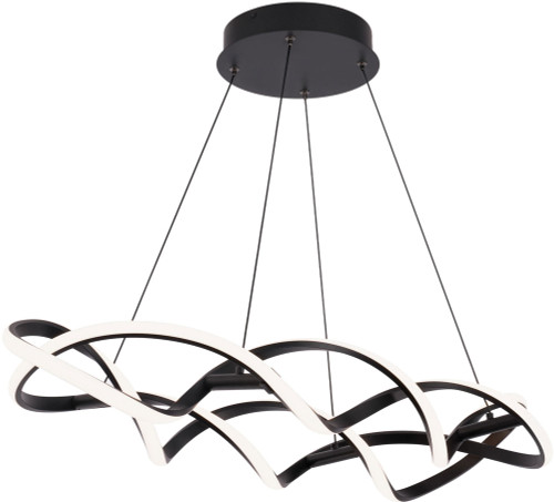 dweLED by WAC PD-47839-BK Interlace Contemporary Black LED Island Lighting
