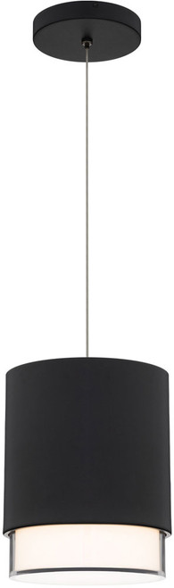 dweLED by WAC PD-58509-BK Cloak Modern Black LED Mini Hanging Pendant Lighting
