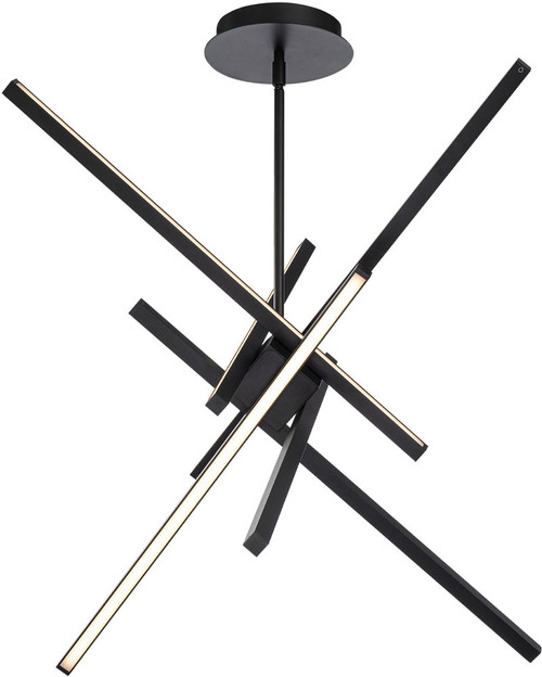 dweLED by WAC PD-73129-BK Parallax Modern Black LED Hanging Pendant Light