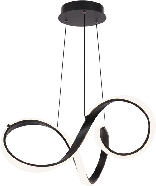 dweLED by WAC PD-87723-BK Vornado Contemporary Black LED Pendant Light