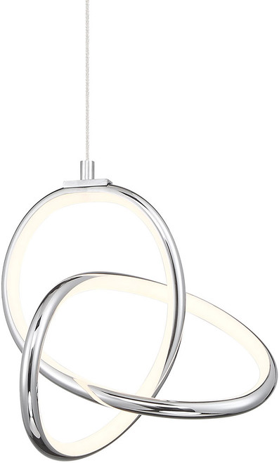 dweLED by WAC PD-84907-CH Vornado Contemporary Chrome LED Hanging Pendant Lighting