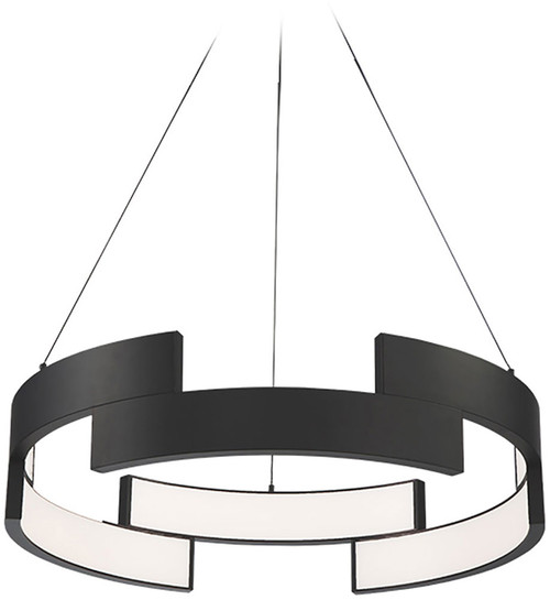 dweLED by WAC PD-95820-BK Trap Contemporary Black LED 20" Hanging Pendant Lighting