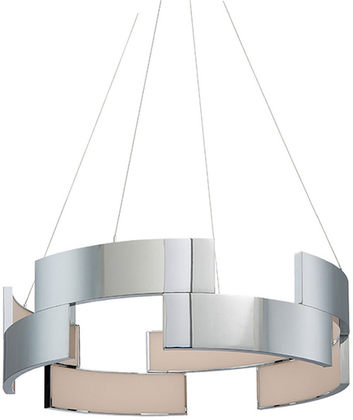 dweLED by WAC PD-95820-CH Trap Modern Chrome LED 20" Hanging Pendant Lighting