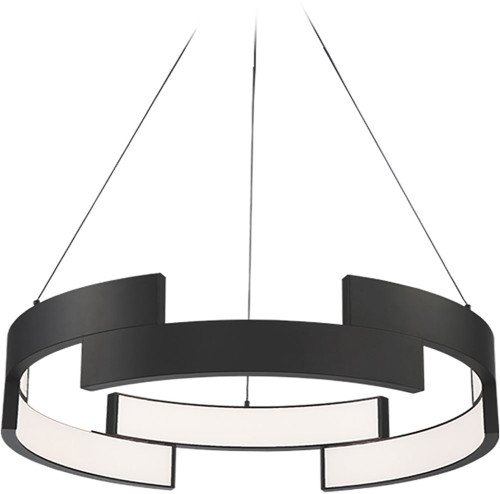 dweLED by WAC PD-95838-BK Trap Contemporary Black LED 38" Pendant Lamp