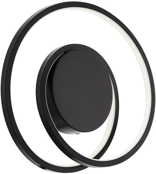 dweLED by WAC WS-43413-BK Marques Contemporary Black LED Sconce Lighting