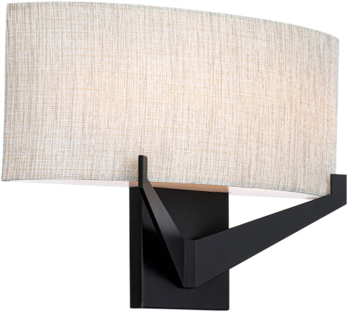 dweLED by WAC WS-47116-BK Fitzgerald Contemporary Black LED Sconce Lighting