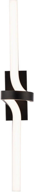 dweLED by WAC WS-61326-BK Loophole Modern Black LED Light Sconce