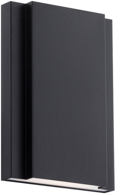 dweLED by WAC WS-81208-BK Layne Modern Black LED Wall Sconce