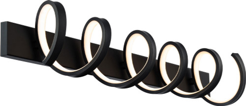 dweLED by WAC WS-83139-BK Marques Contemporary Black LED Wall Sconce Lighting