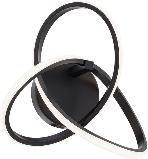 dweLED by WAC WS-84911-BK Vornado Modern Black LED Lamp Sconce