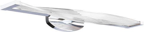 dweLED by WAC WS-87128-CH Wave Modern Chrome LED 28.5" Bathroom Lighting