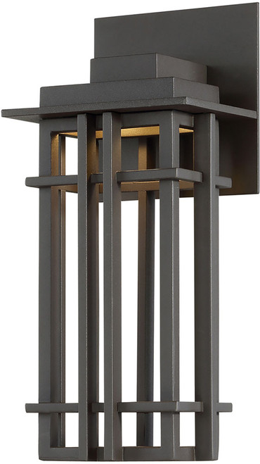 dweLED by WAC WS-W26712-BZ Nest Modern Bronze LED Outdoor Wall Sconce Lighting