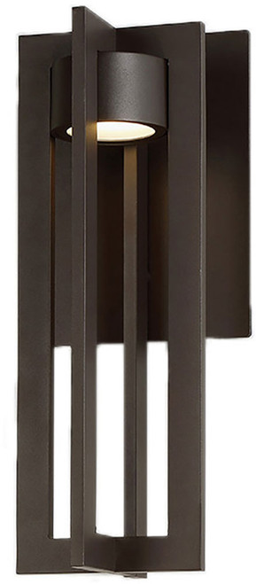 dweLED by WAC WS-W48616-BZ Chamber Contemporary Bronze LED Outdoor Light Sconce