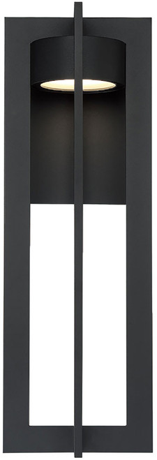 dweLED by WAC WS-W48625-BK Chamber Contemporary Black LED Exterior Light Sconce