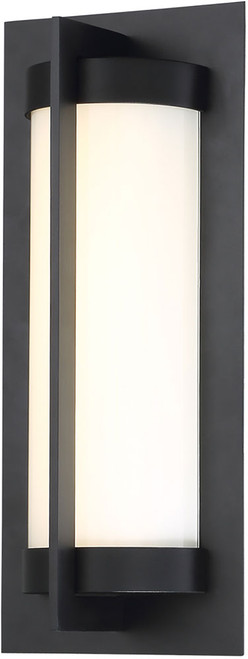dweLED by WAC WS-W45714-BK Oberon Contemporary Black LED Outdoor Wall Mounted Lamp