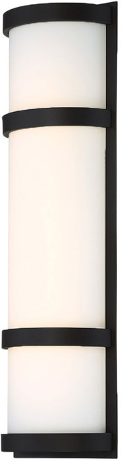 dweLED by WAC WS-W52620-BK Latitude Modern Black LED Outdoor Wall Sconce Lighting