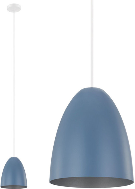 EGLO 204084A Sarabia Modern Pastel Dark Blue and Silver Mini Drop Ceiling Lighting