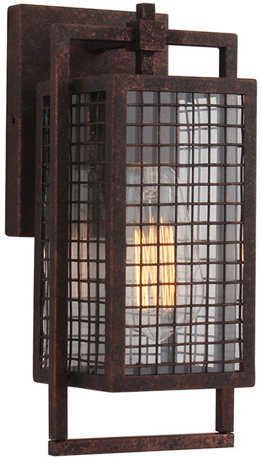 EGLO 204546A Garraux Modern Rust Outdoor 6" Wall Sconce Lighting