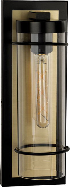 EGLO 206291A Colantro Contemporary Black, Brushed Gold LED Outdoor Wall Lighting