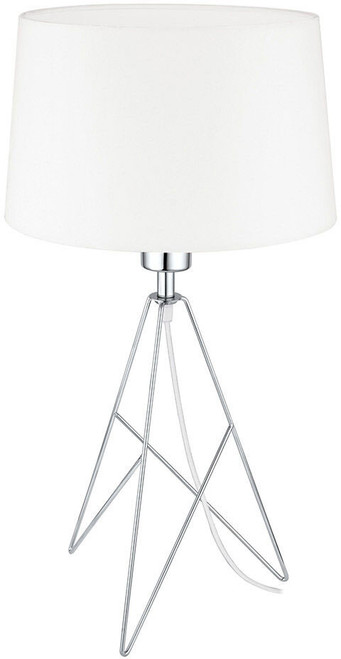 EGLO 39181A Camporale Contemporary Chrome LED Drum Table Lamp Lighting