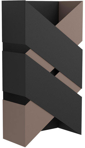 EGLO 99689A Gurare Modern Structured Black and Mocha LED Wall Lamp