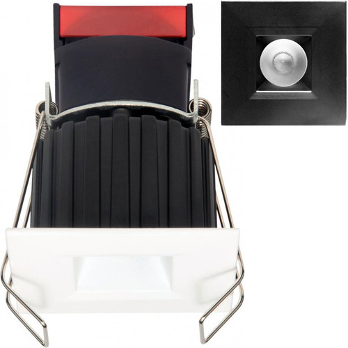 Elco E1L12FBB Oak System Modern Black LED Down Light 1" Square Recessed Downlight