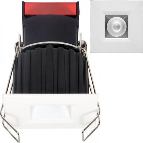 Elco E1L12FH Oak System Contemporary Haze w/ White Ring LED Recessed Light 1" Square Recessed Downlight