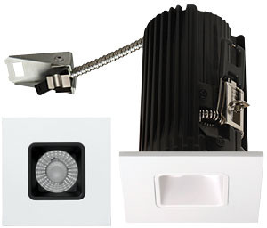 Elco E2L13FB Teak System Modern Black / White 2 Inch Square LED Recessed Lighting Reflector