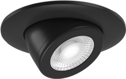 Elco E2L97FB Teak System Modern Black LED Recessed Downlight 2 Inch Recessed Lighting Square Adjustable