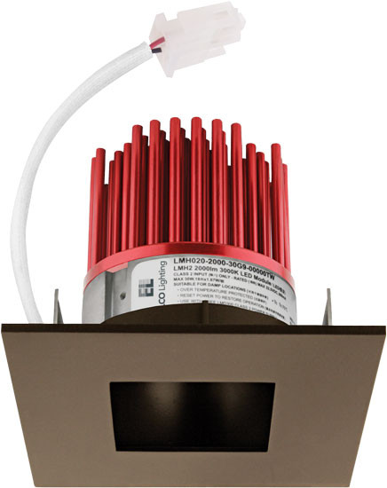 Elco E315CBZ2 Cedar System Modern Bronze LED Recessed Ceiling Light 3 Inch Square Pinhole Light Engine